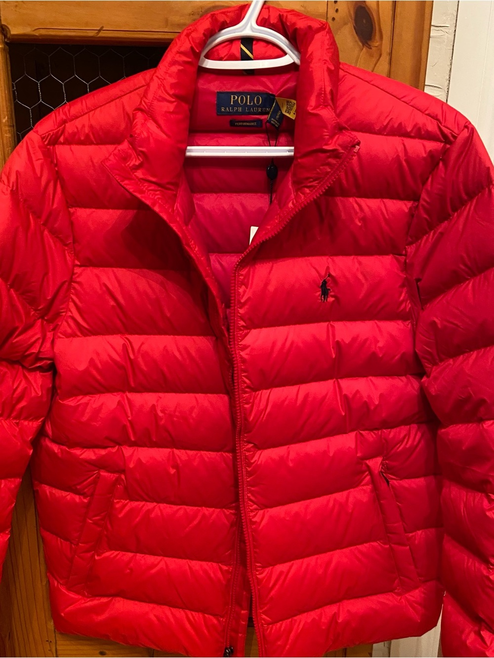 Ralph Lauren Red Quilted Puffer Jacket